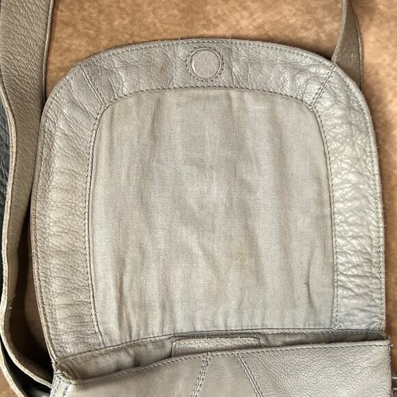 STS Ranch Daydreamer Crossbody Bag Fringe Green Gray Leather Western Rodeo Folk - Picture 12 of 16